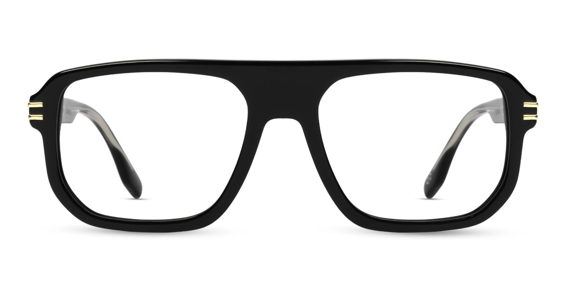 Large Black Pilot Fullrim Glasses Large Black Pilot Fullrim Glasses
