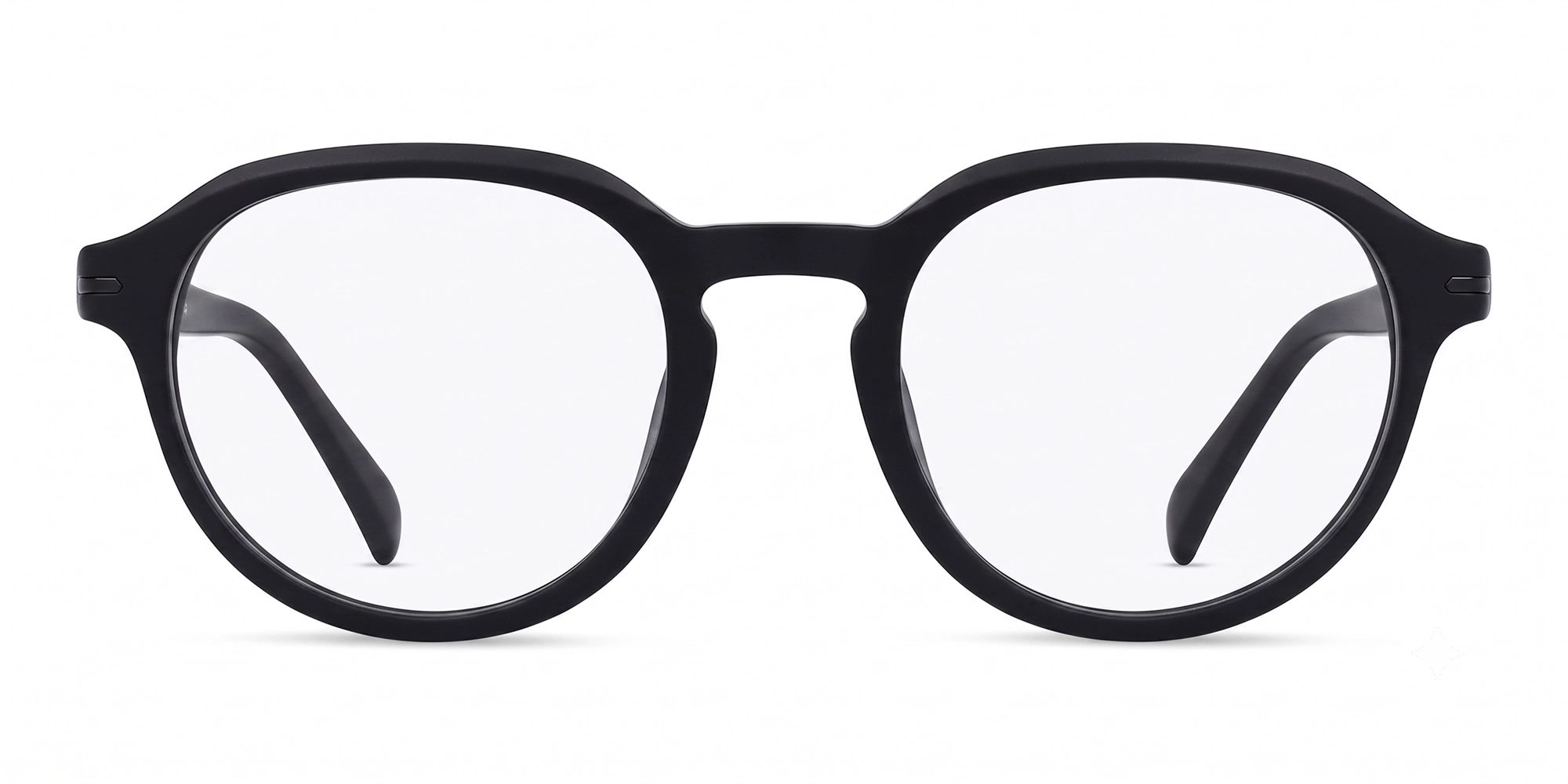 Black & Grey Oval Keyhole Bridge Glasses-1 Black & Grey Oval Keyhole Bridge Glasses-1