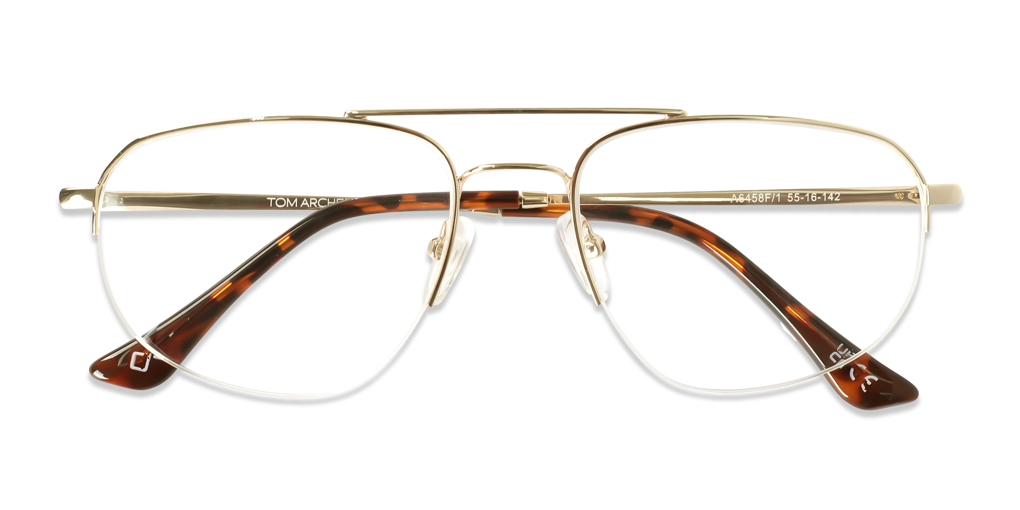 Gold Metal Square Glasses 6