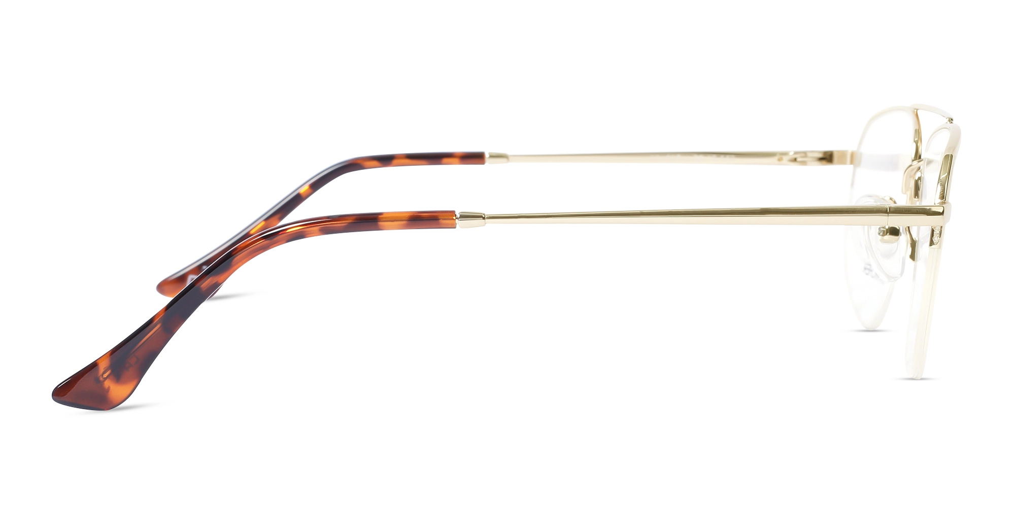 Gold Metal Square Glasses 4