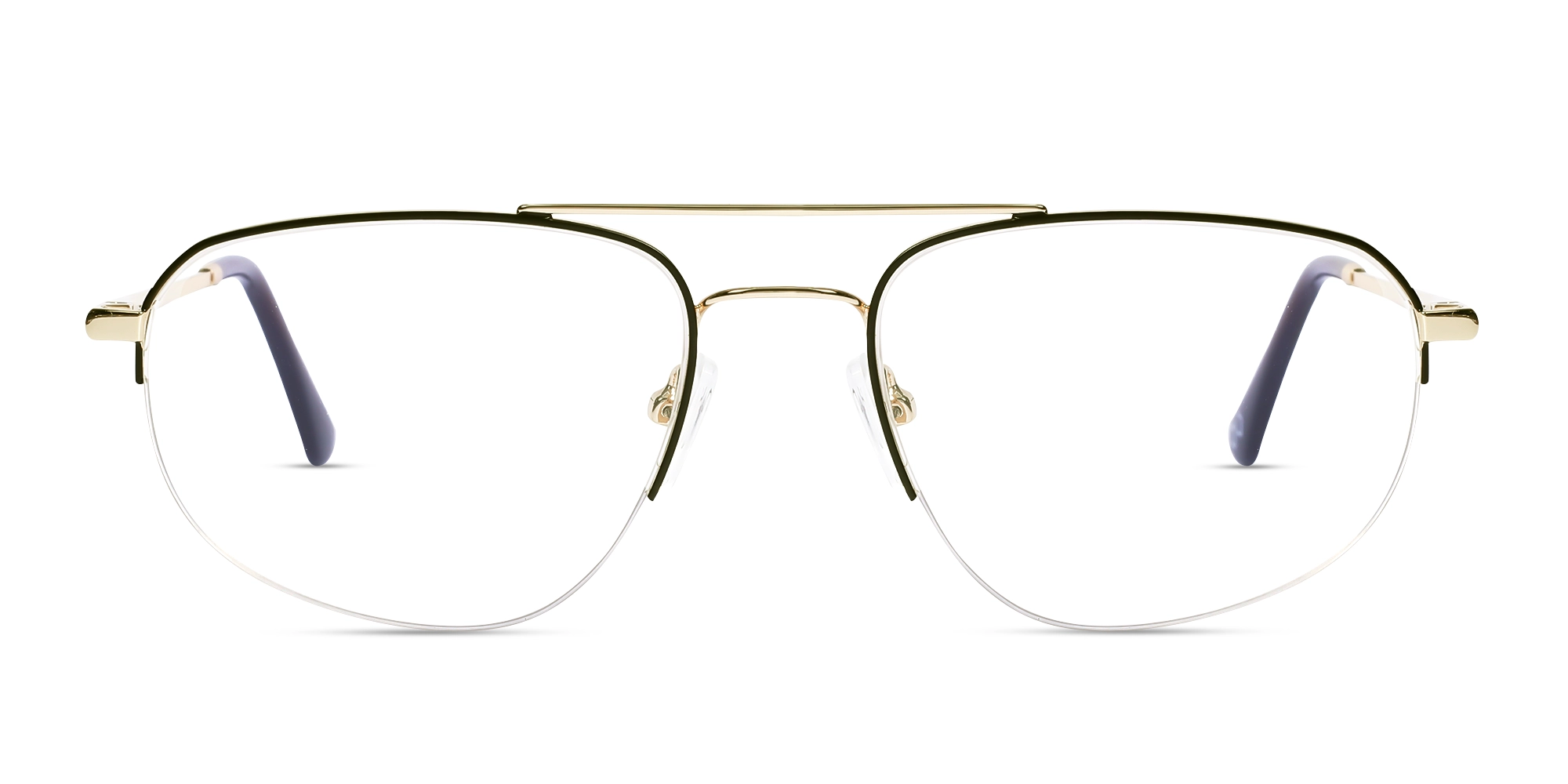 Black And Gold Metal Eyeglasses 1