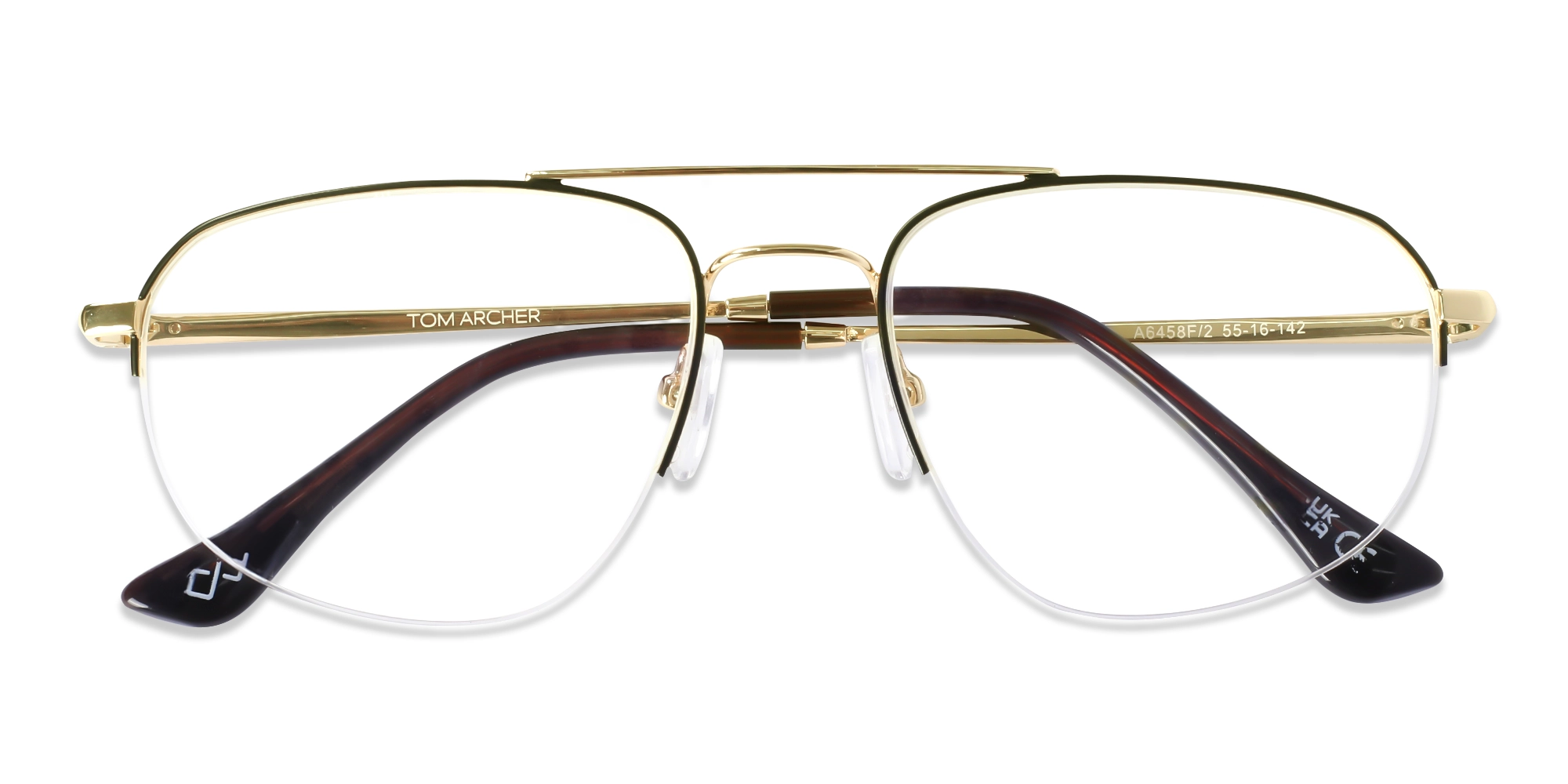 Black And Gold Metal Eyeglasses 6