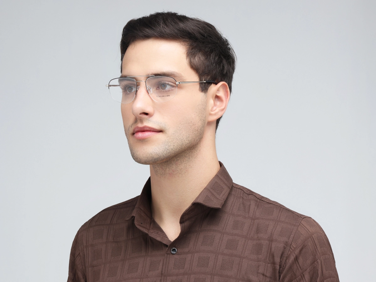 Black Silver Eyeglasses 42