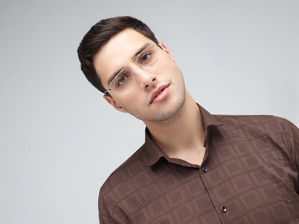 Black Silver Eyeglasses 43