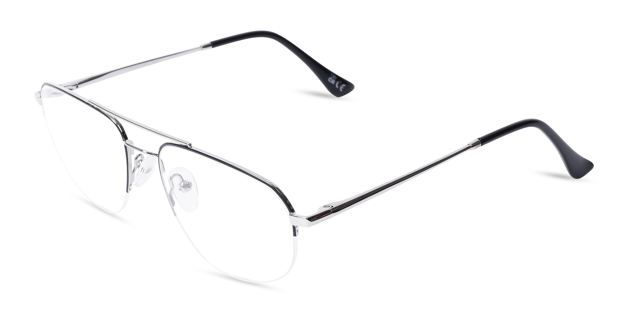 Black Silver Eyeglasses 3