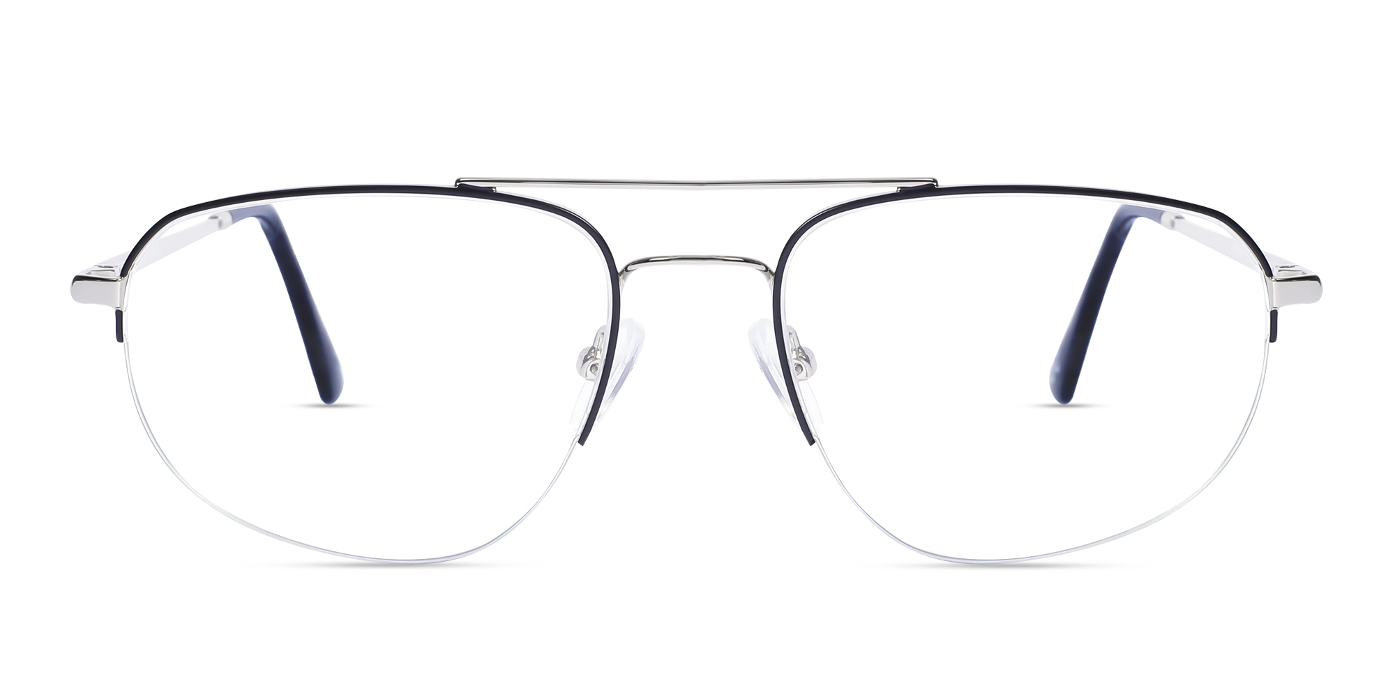 Black Silver Eyeglasses 1