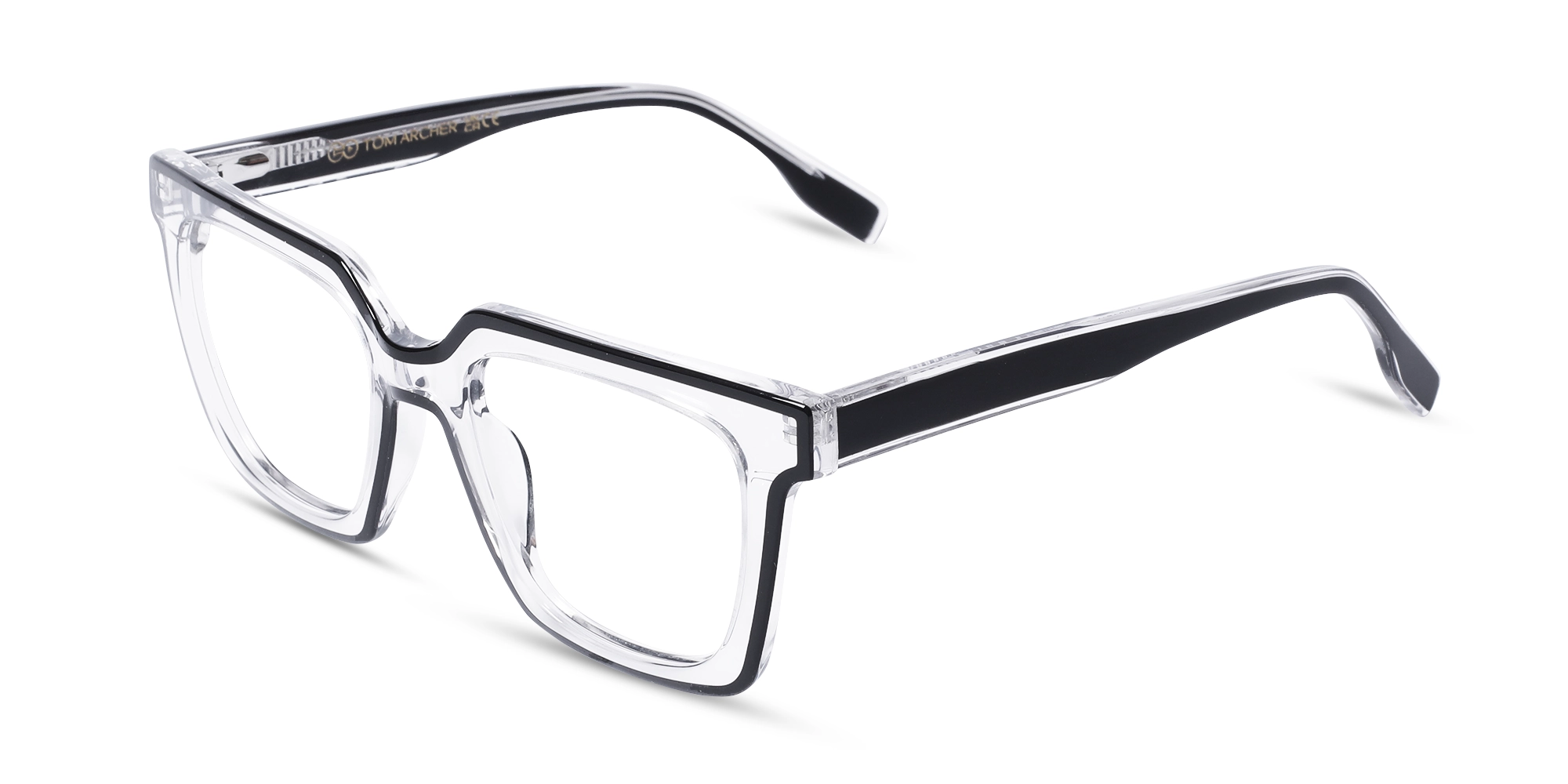 Clear Black Unisex Glasses 3