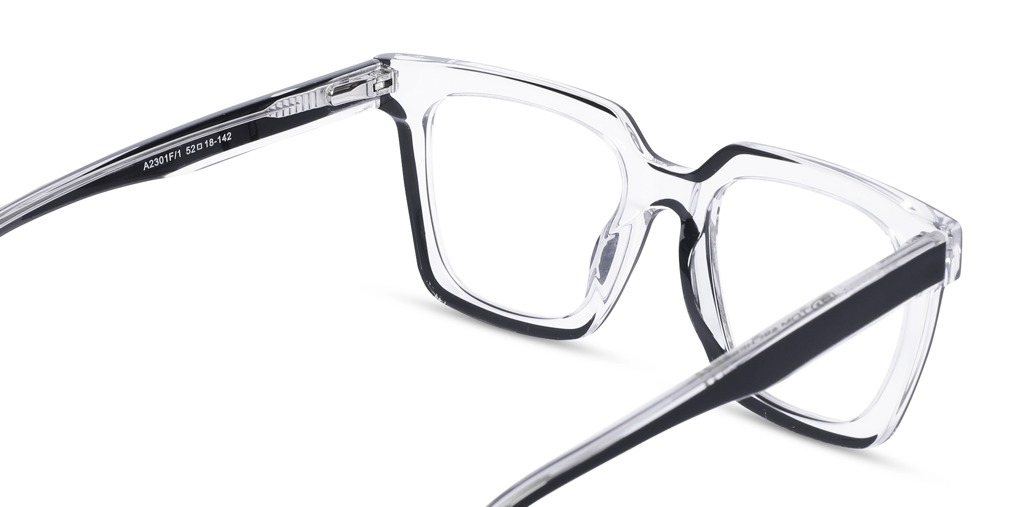 Clear Black Unisex Glasses 5