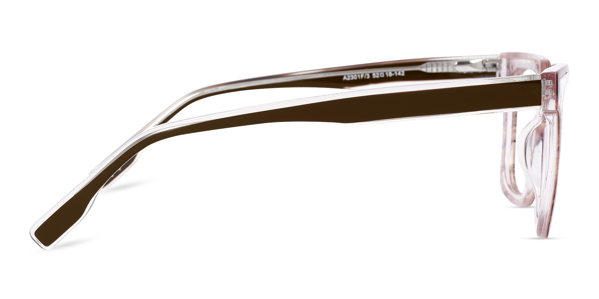 Brown Clear Square Glasses 4