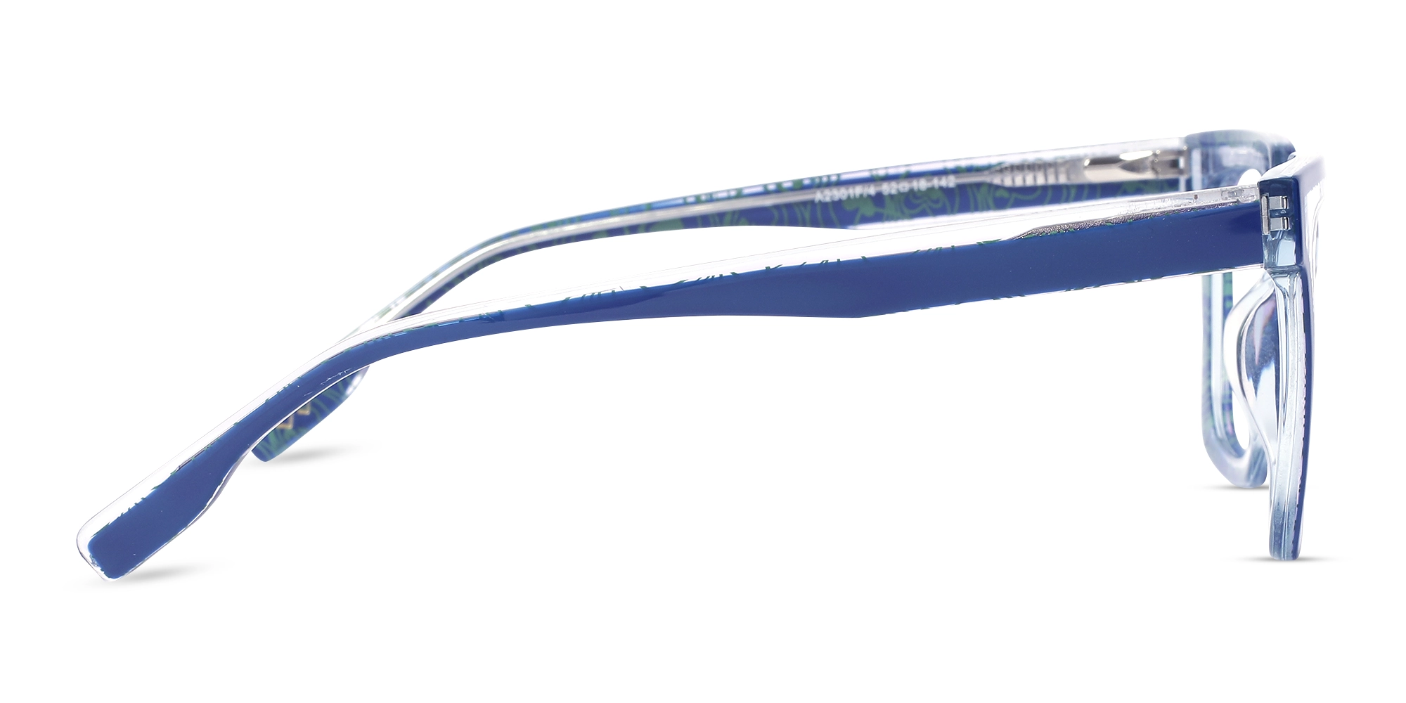 Blue Square Unisex Glasses 4