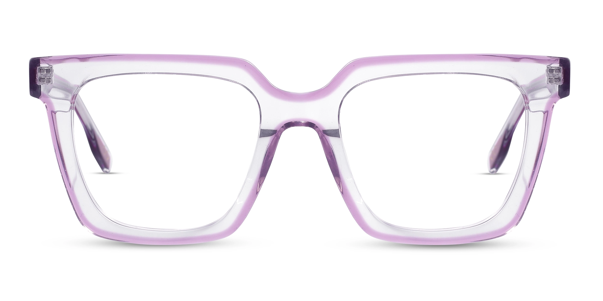 Pink Square Unisex Glasses 1