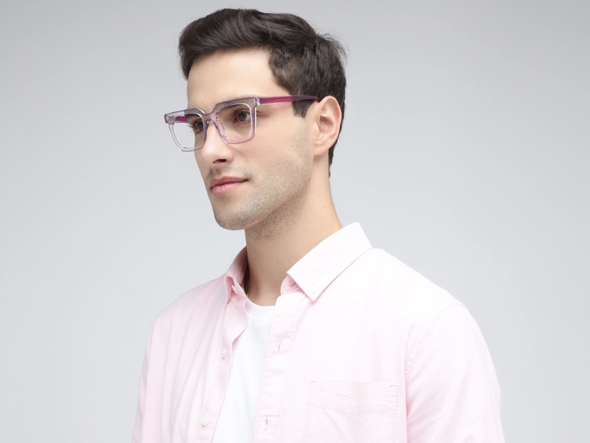 Pink Square Unisex Glasses 42