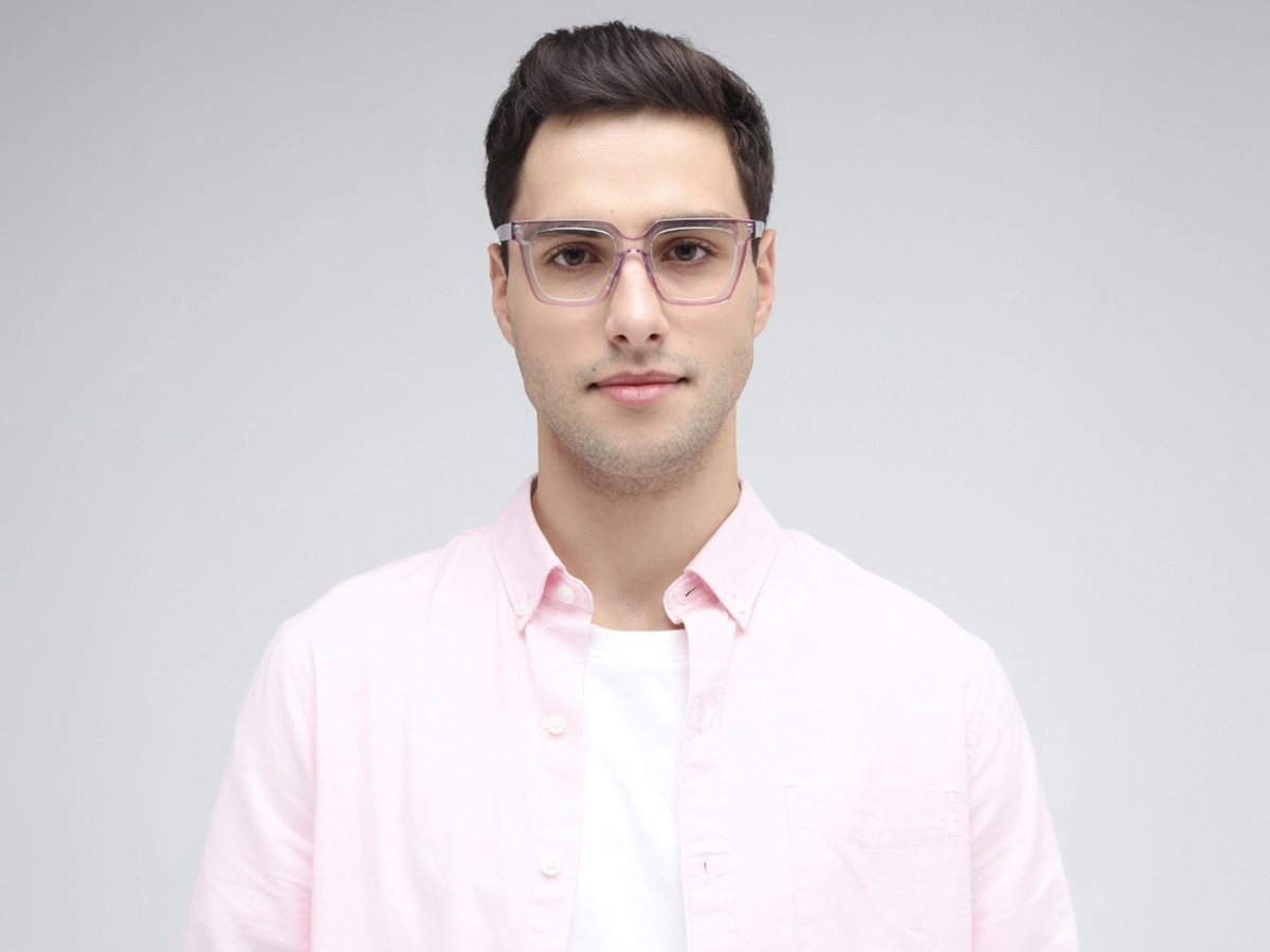 Pink Square Unisex Glasses 41