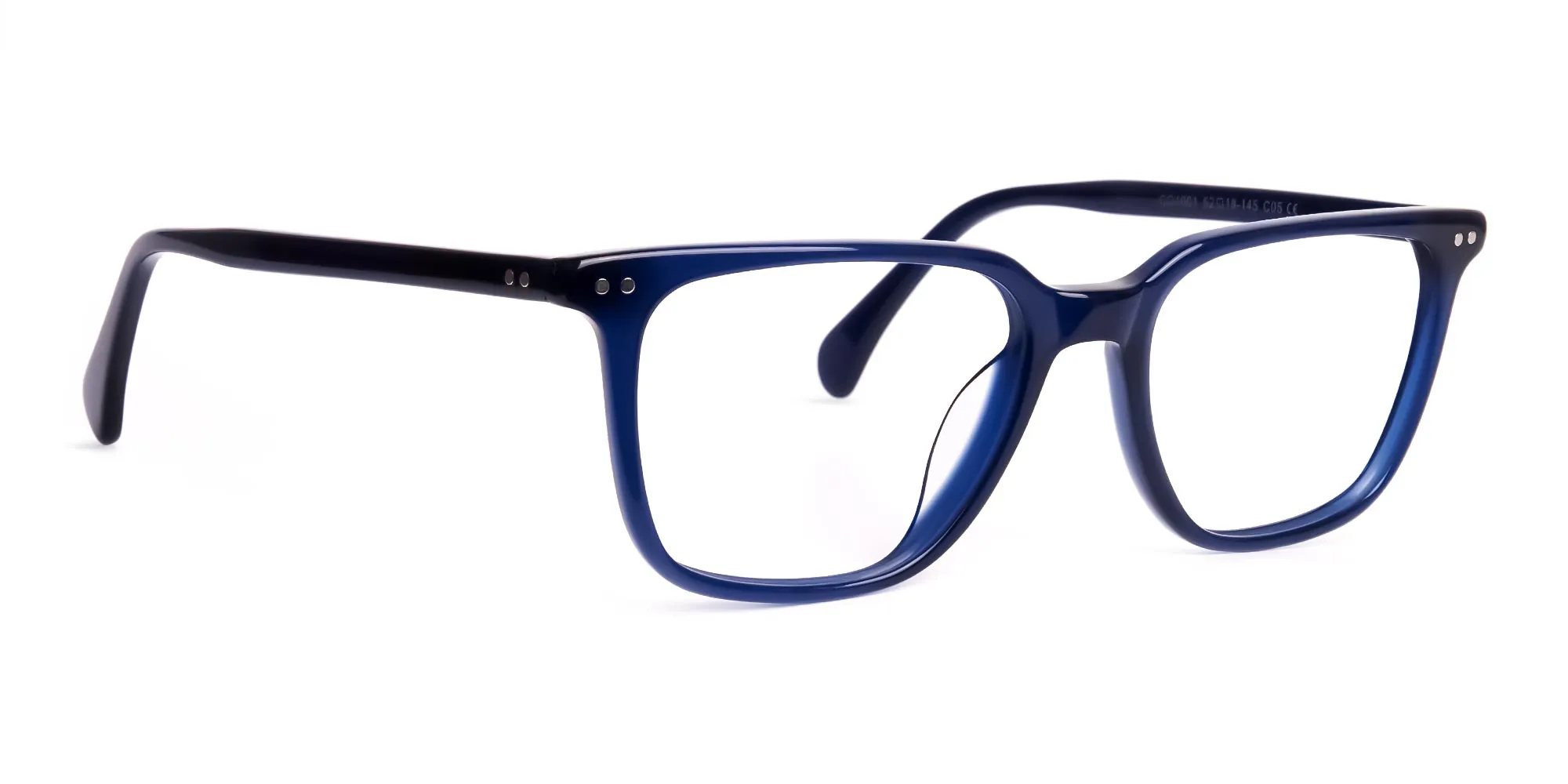 Acetate full rim rectangle frames in Dark Navy Blue – DARCY 5 by Tom Archer