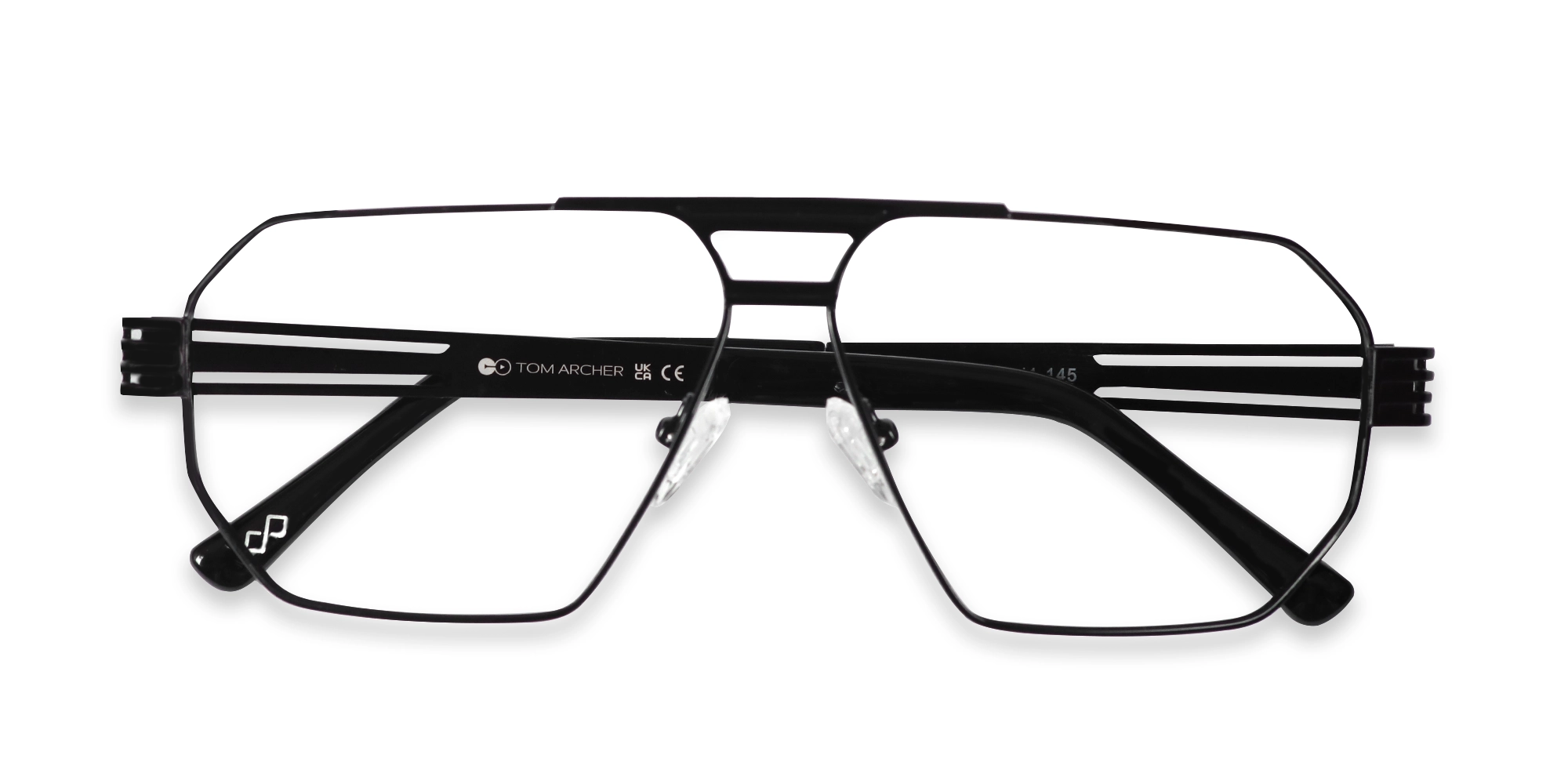 Metal Black Pilot Geometric Glasses-6