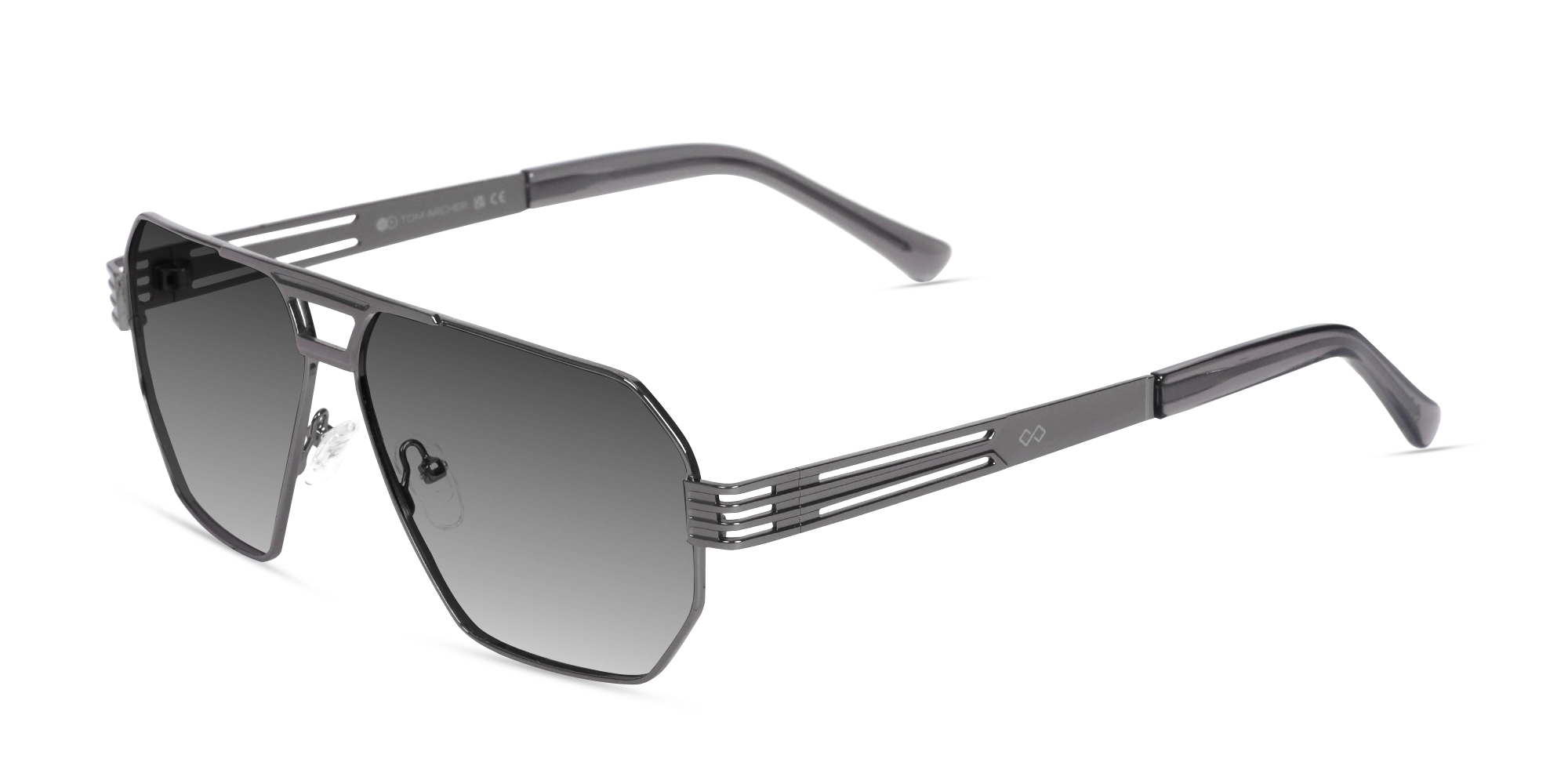 Gunmetal Double Bridge Sunglasses-3