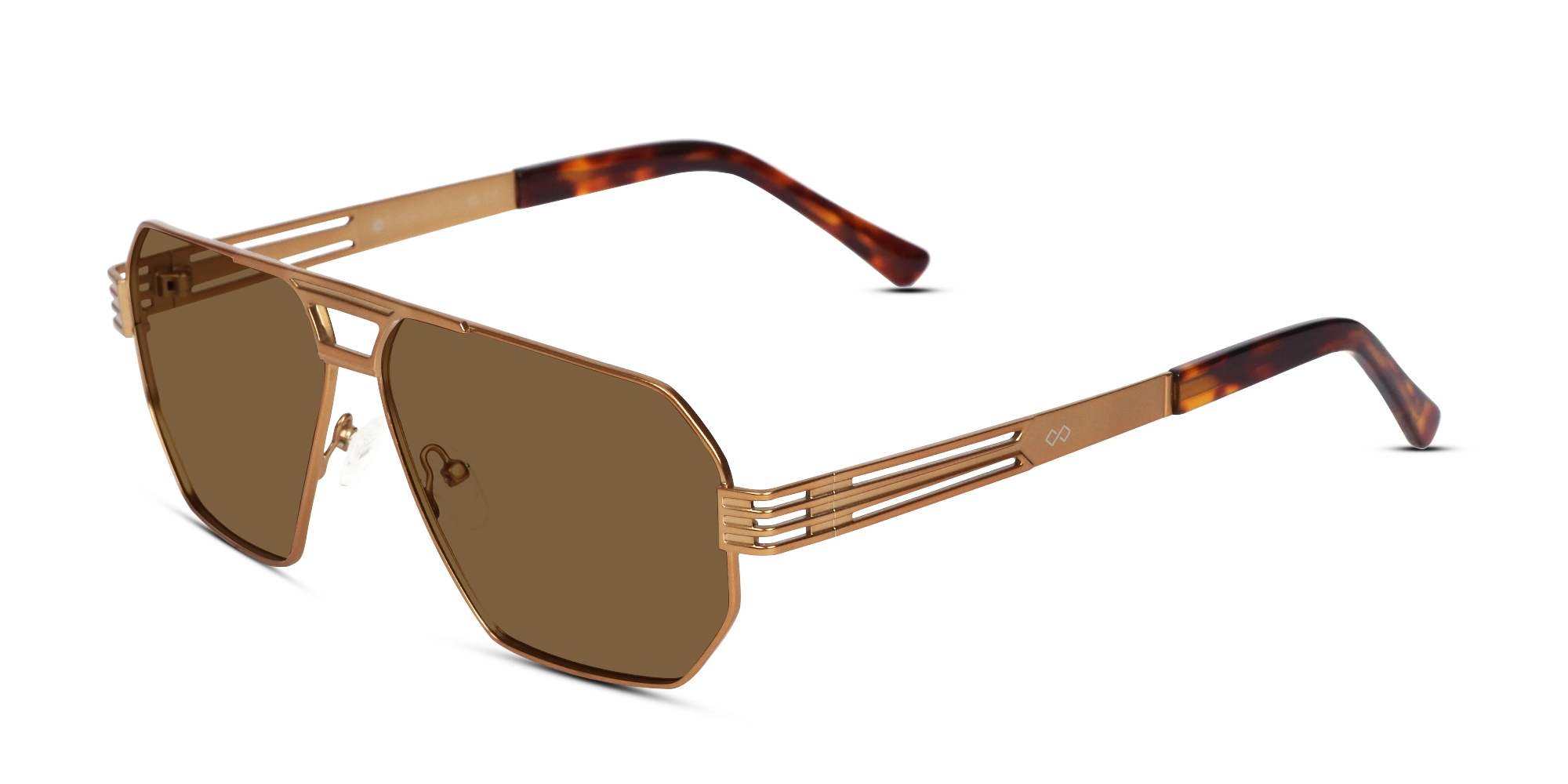 Vintage Gold Metal Double Bridge Sunglasses-3 Vintage Gold Metal Double Bridge Sunglasses-3