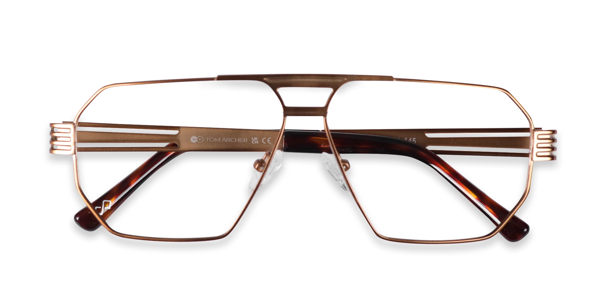 Vintage Gold Double Bridge Pilot Glasses-6