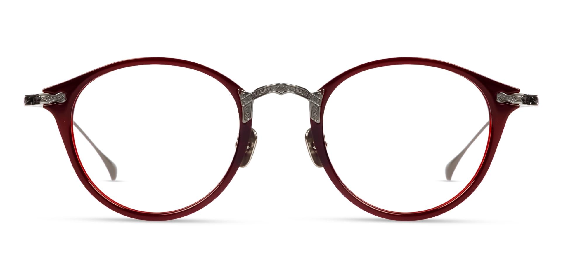 Dark Red Oval Fullrim Acetate Glasses Dark Red Oval Fullrim Acetate Glasses