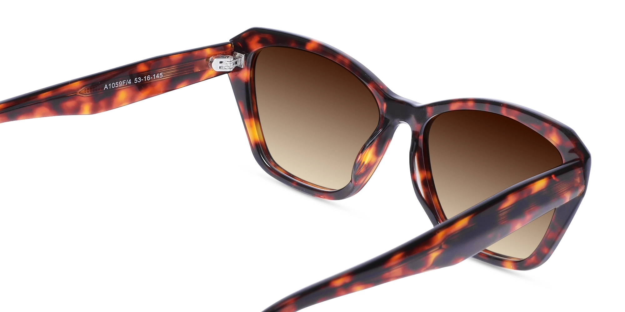 Red Tortoise Square Full-Rim Sunglasses