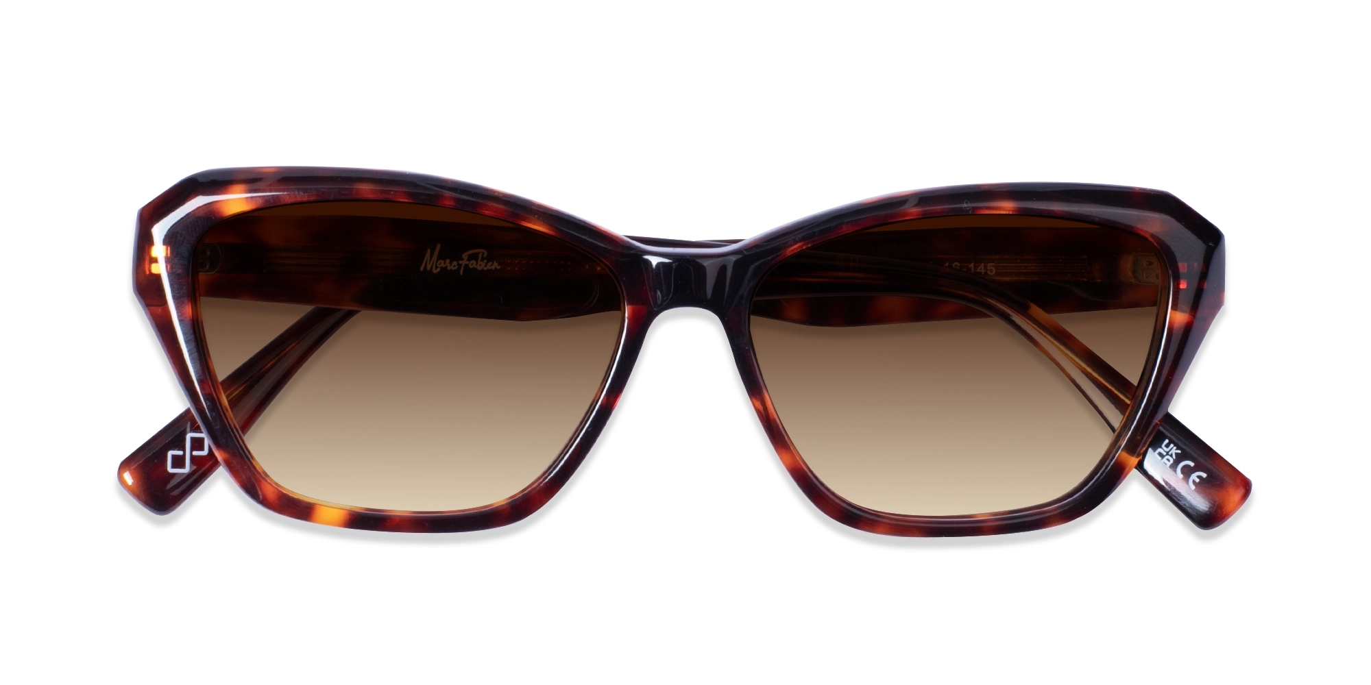 Red Tortoise Square Full-Rim Sunglasses