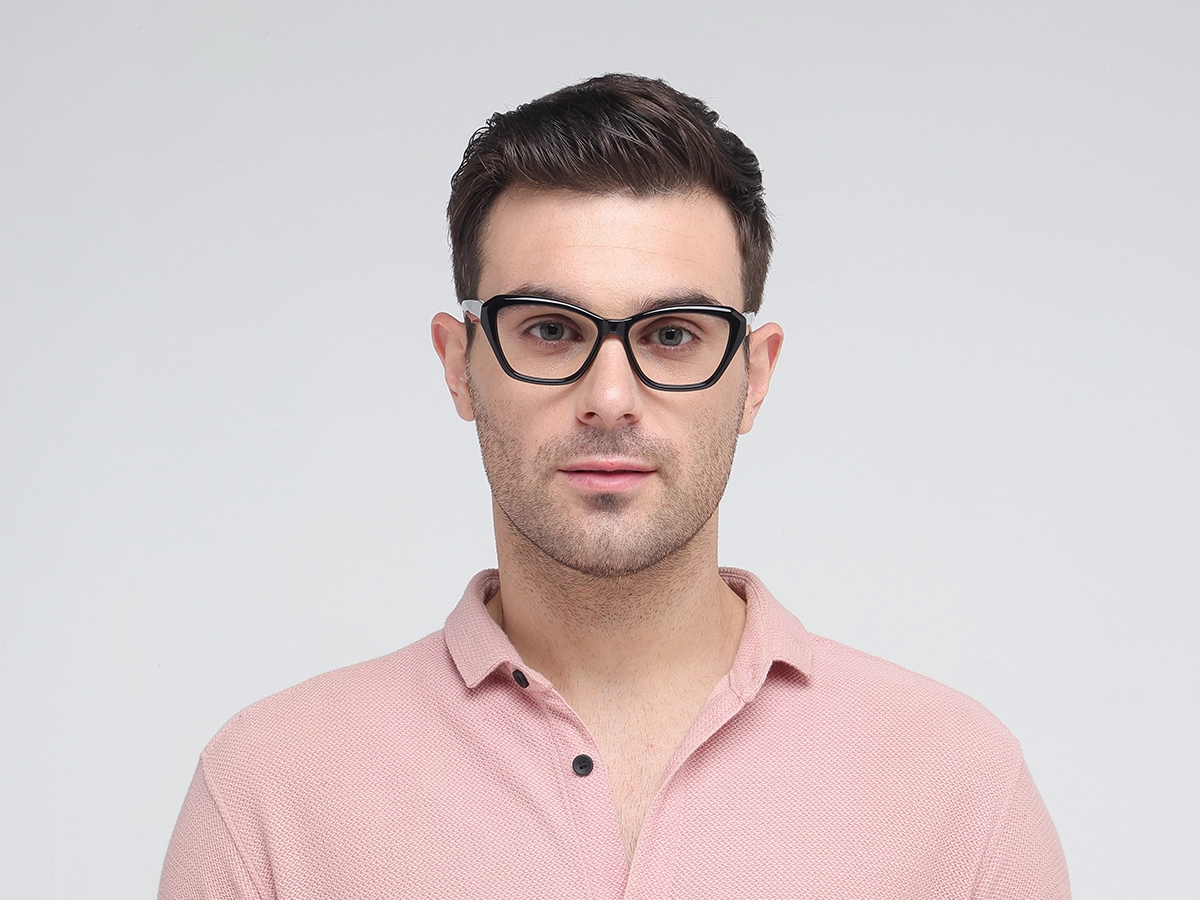 Square Frame Black Glasses-41
