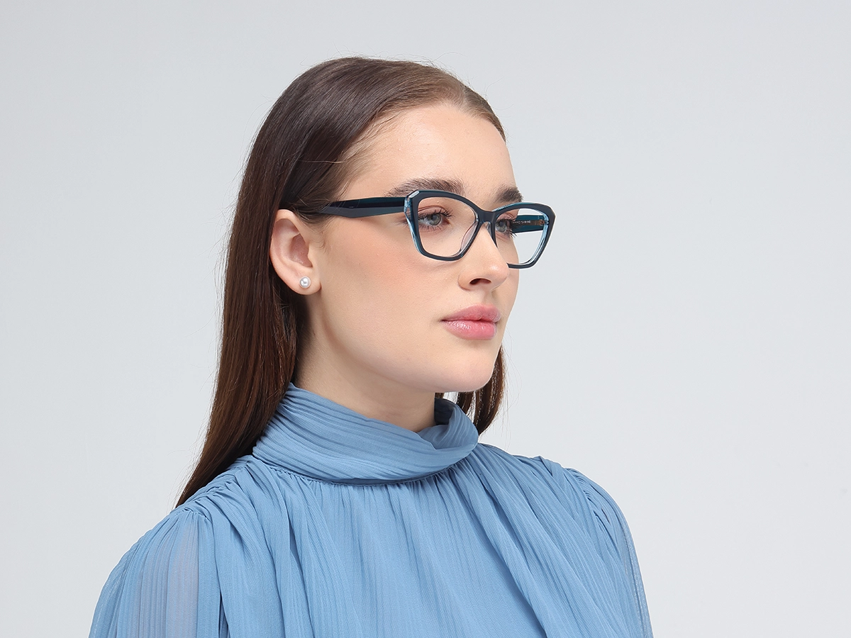 Square Blue Glasses-52