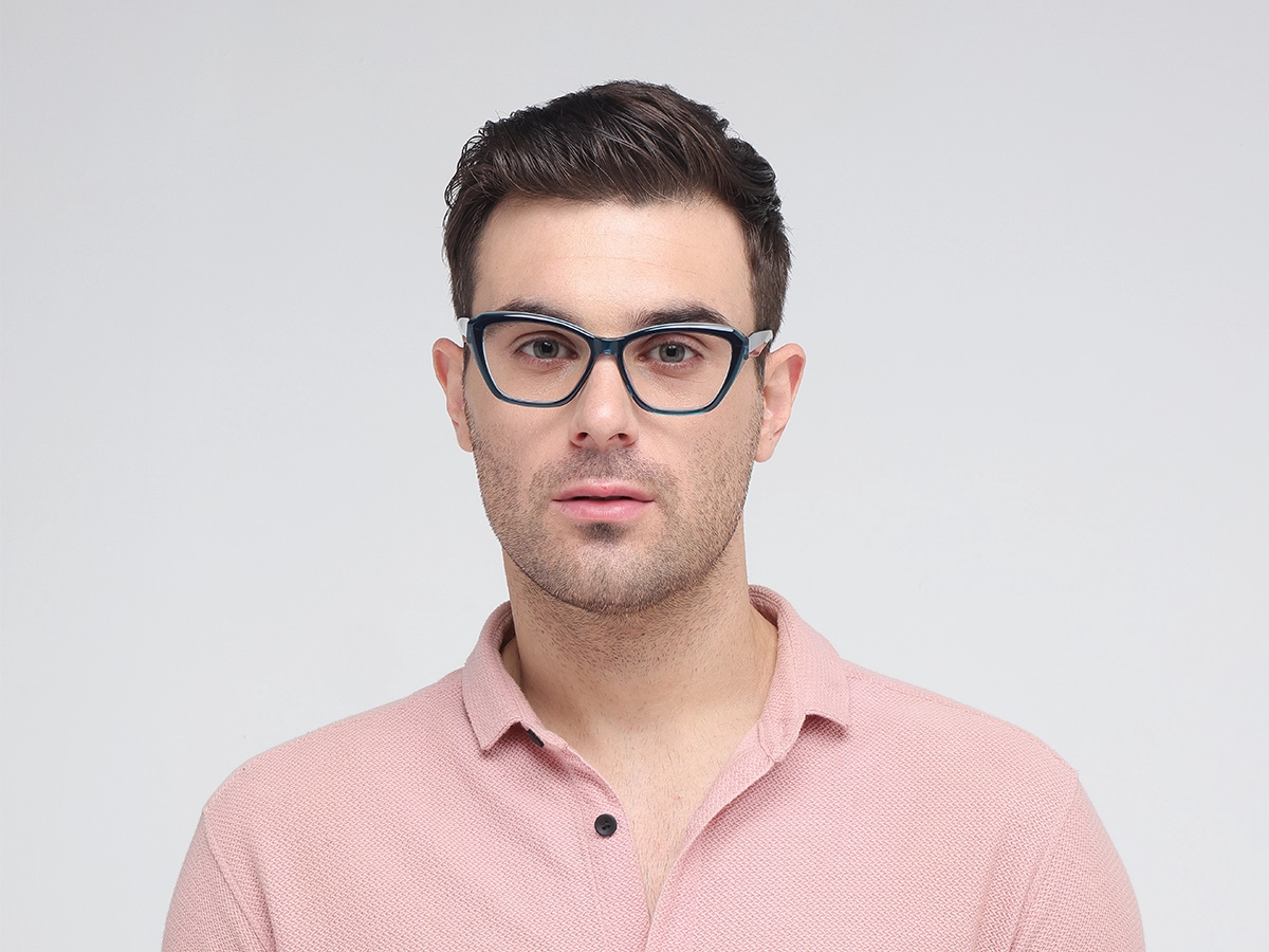 Square Blue Glasses-41