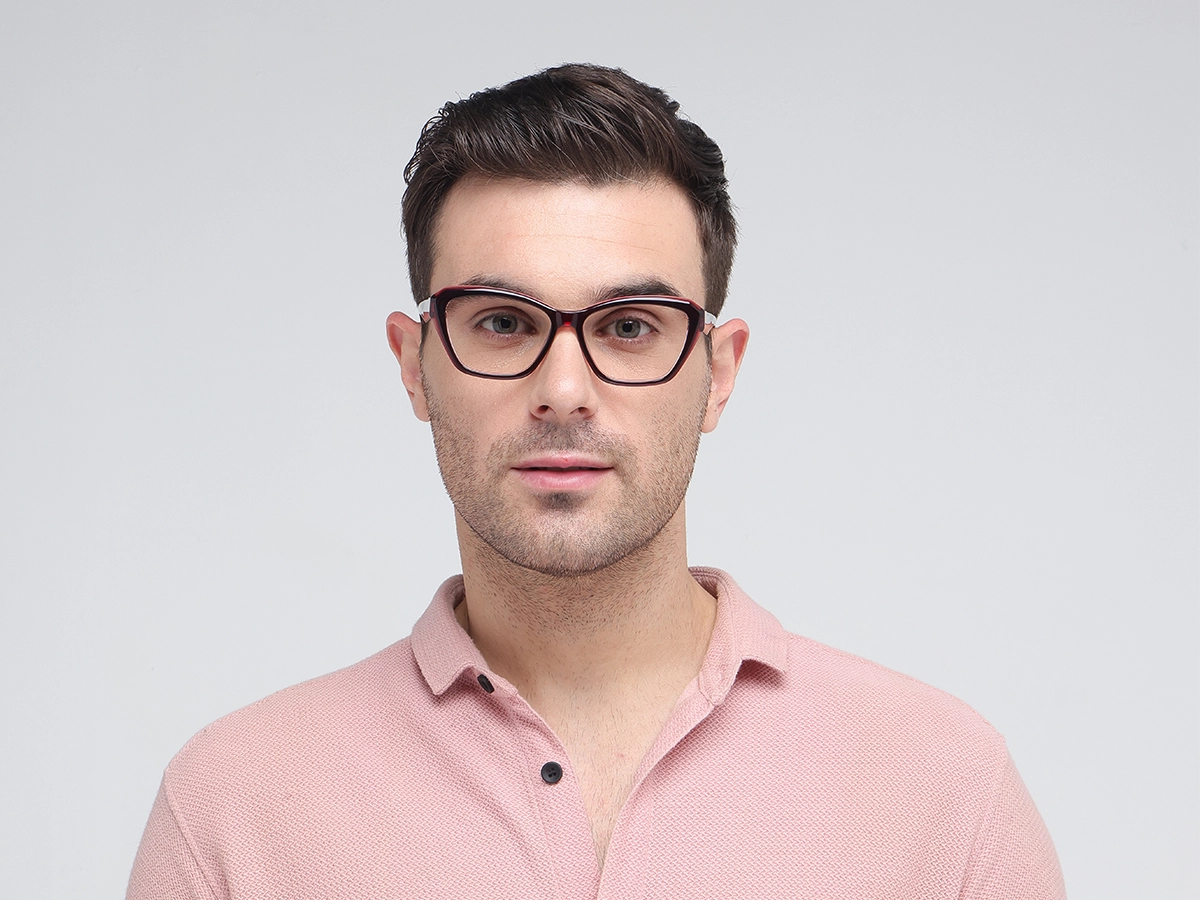 Crystal Plum Butterfly Square Eyeglasses-41