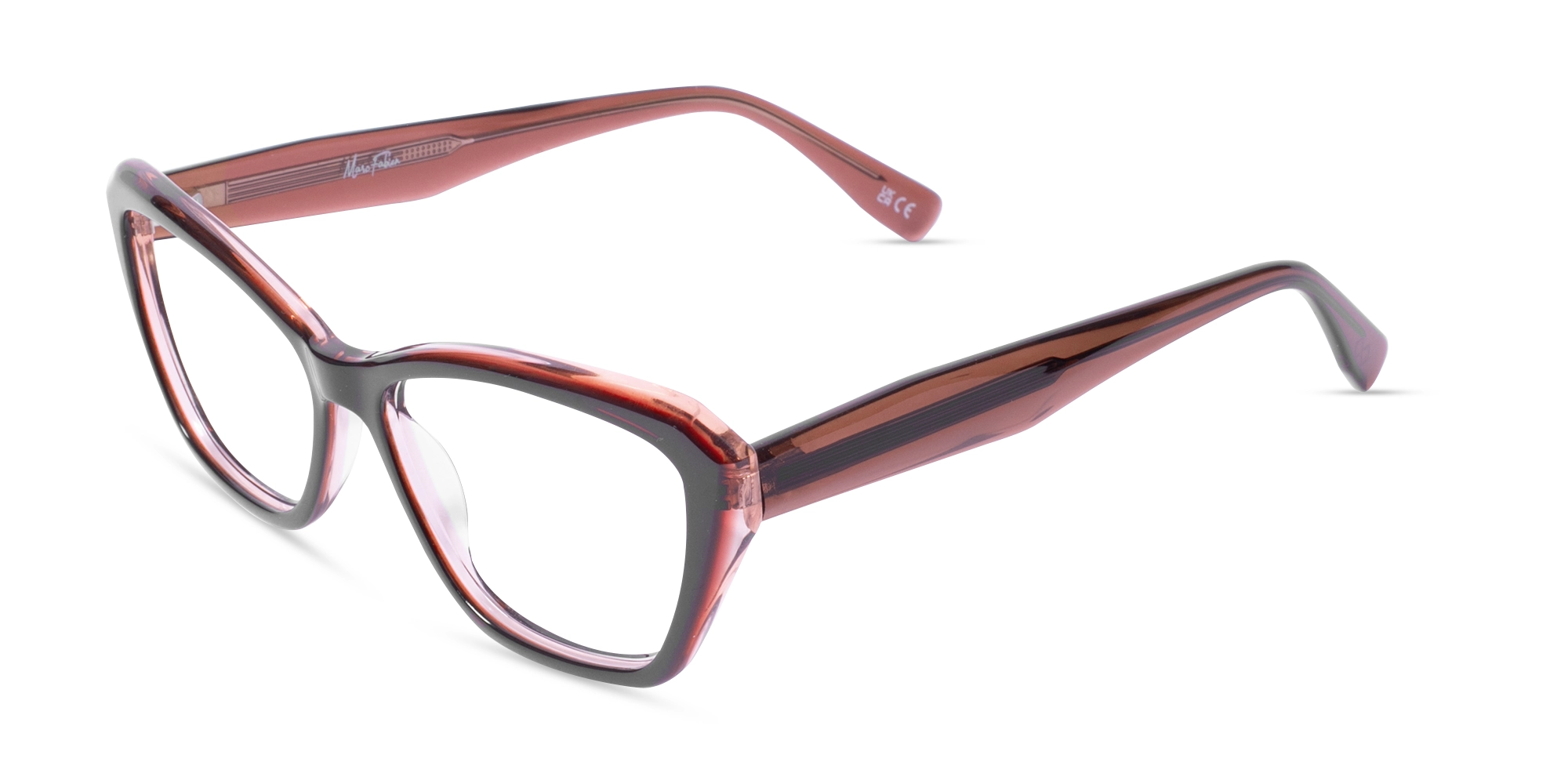 Crystal Plum Butterfly Square Eyeglasses-3