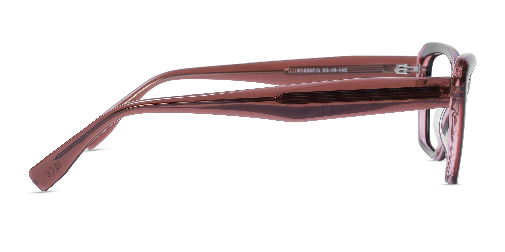 Crystal Plum Butterfly Square Eyeglasses-4