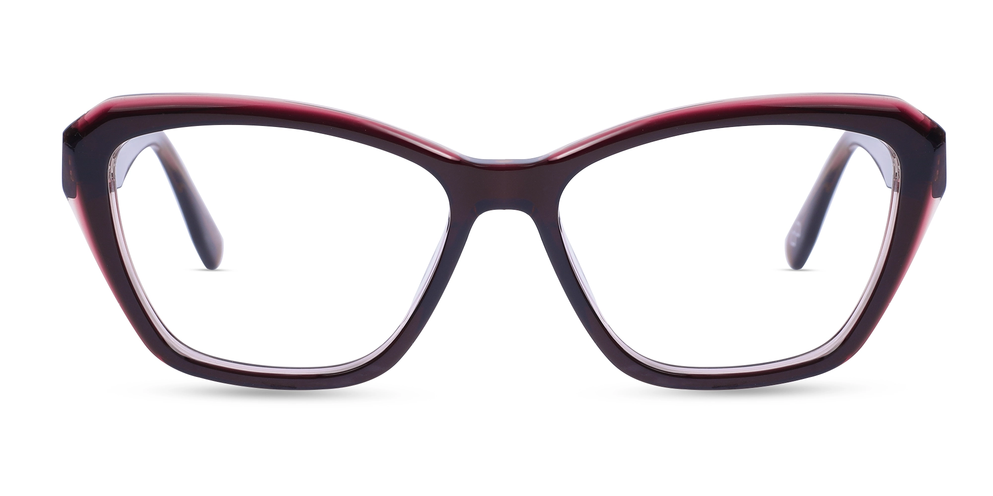 Crystal Plum Butterfly Square Eyeglasses-1