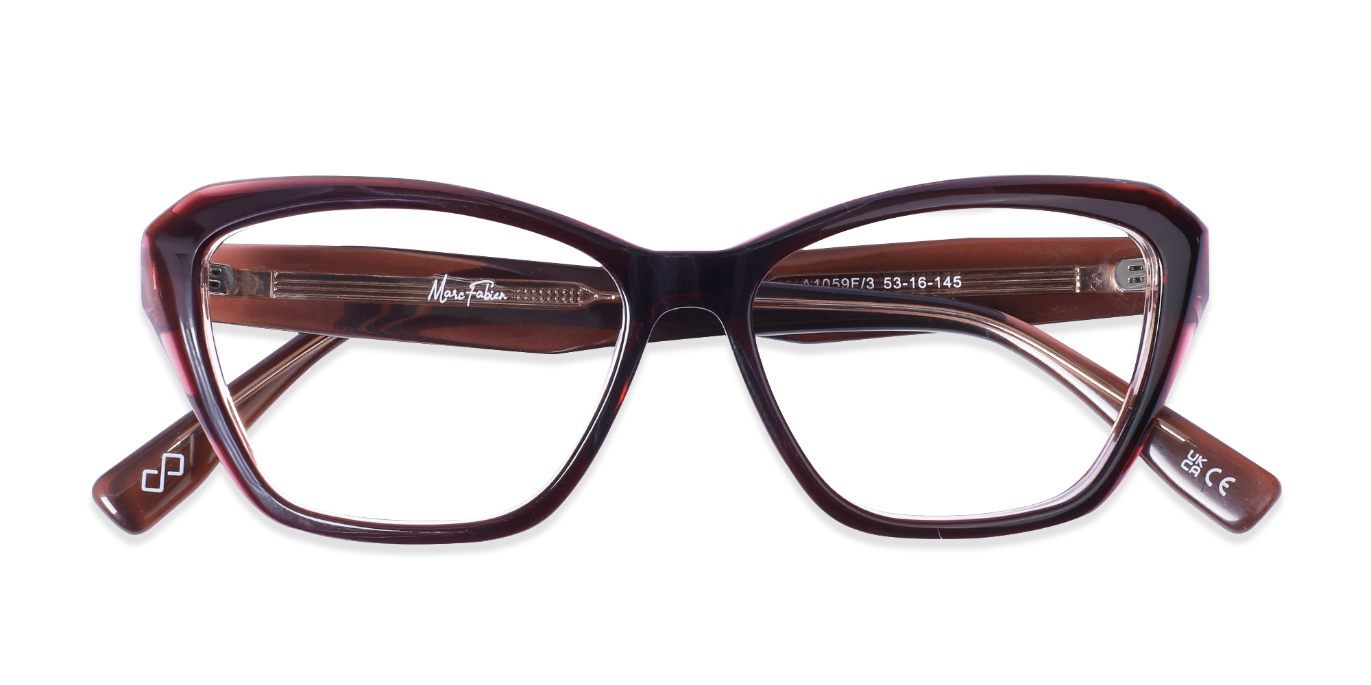 Crystal Plum Butterfly Square Eyeglasses-6