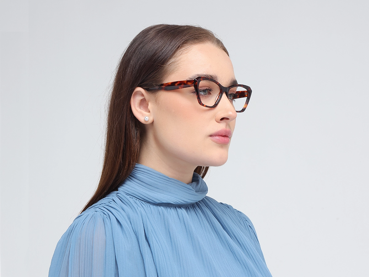 Red Tortoise Square Glasses-52