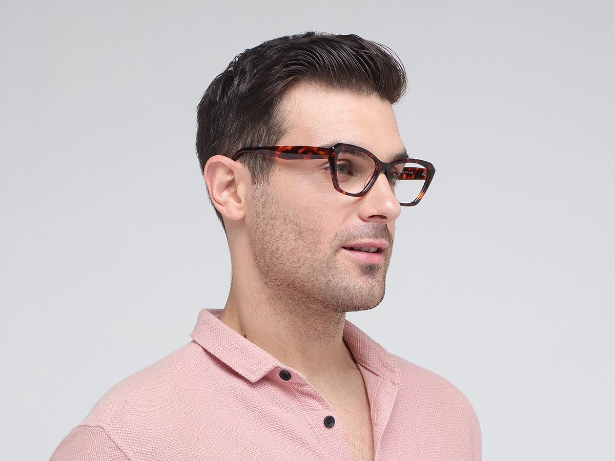 Red Tortoise Square Glasses-42