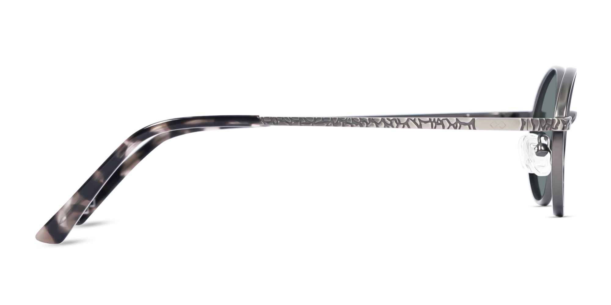 Matte Platinum Silver Oval Full-Rim Sunglasses 4