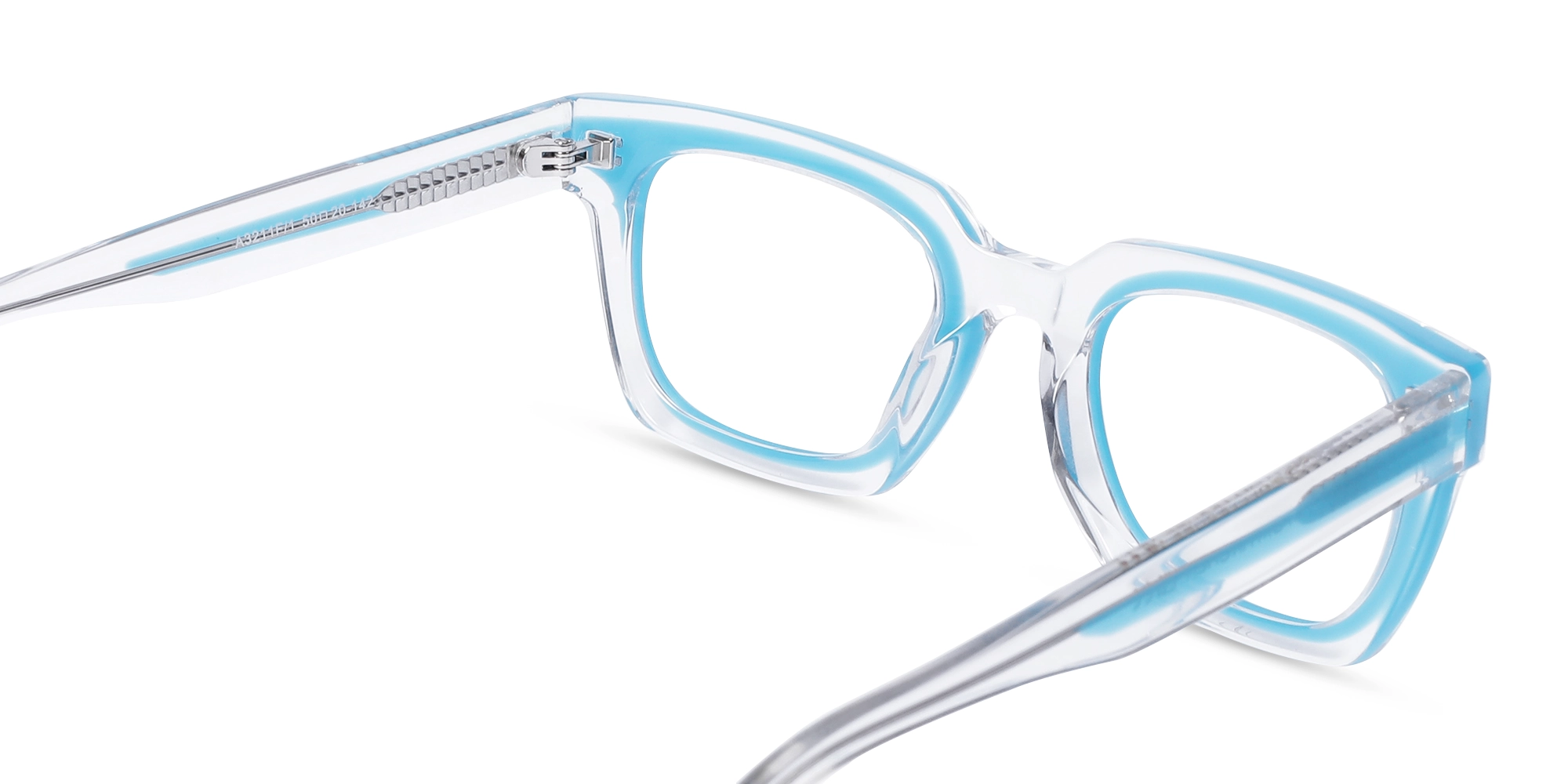 Blue Rectangle Eyeglasses-5