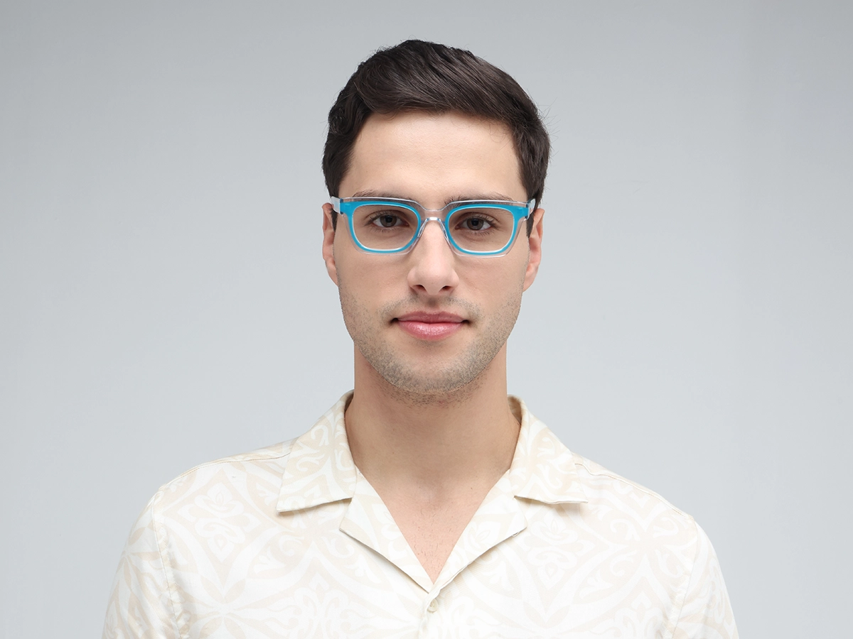 Blue Rectangle Eyeglasses-41