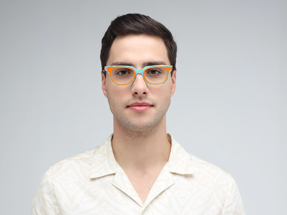 Marble Rectangle Glasses-41