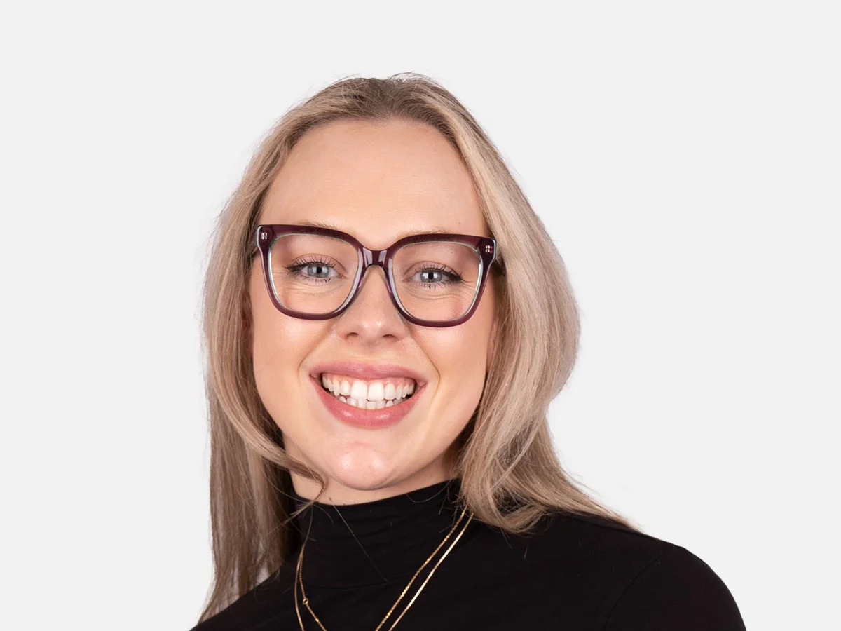 Crystal Plum Square Frame Glasses-7