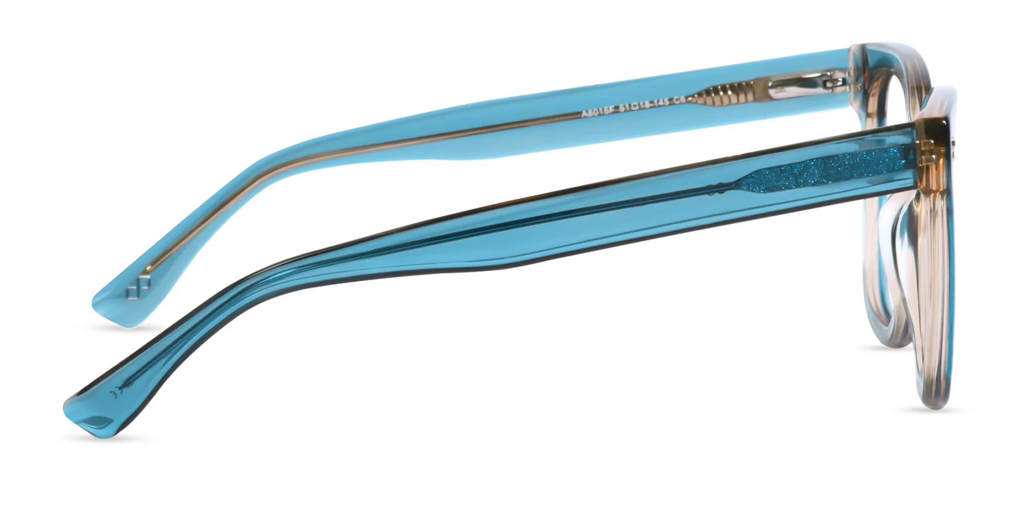 Crystal Blue Square Eyeglasses-4