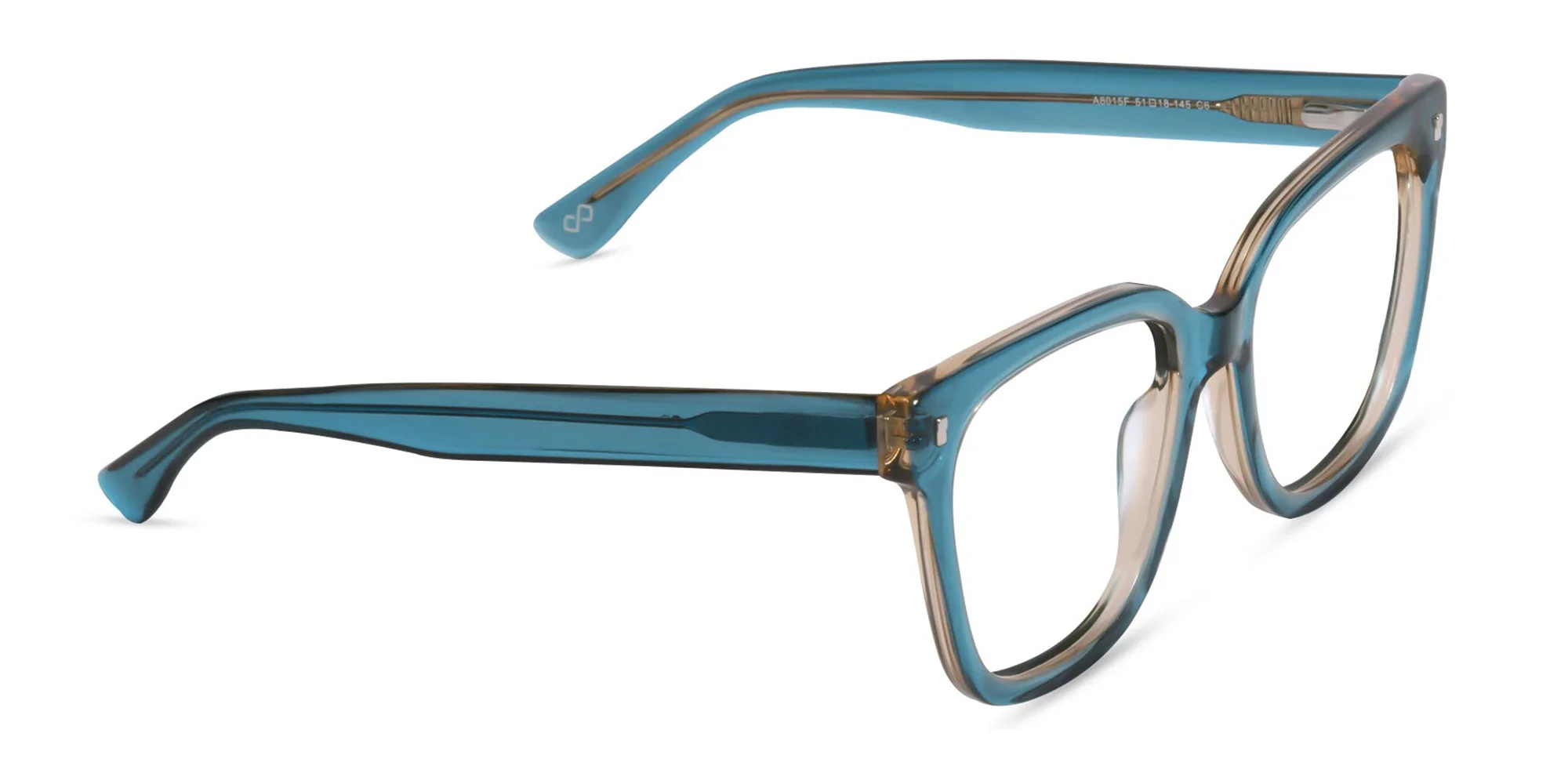 Crystal Blue Square Eyeglasses-2