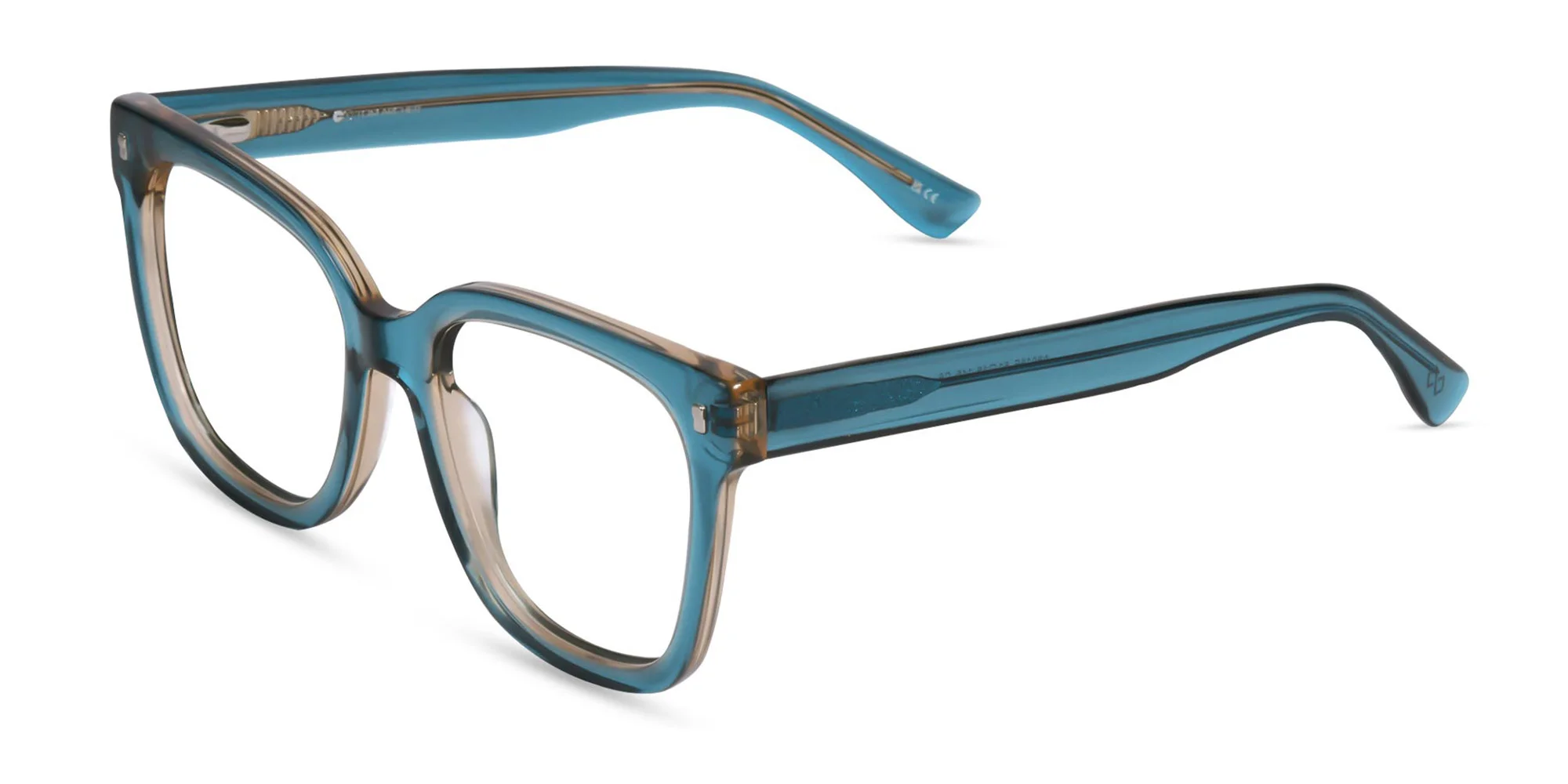 Crystal Blue Square Eyeglasses-3