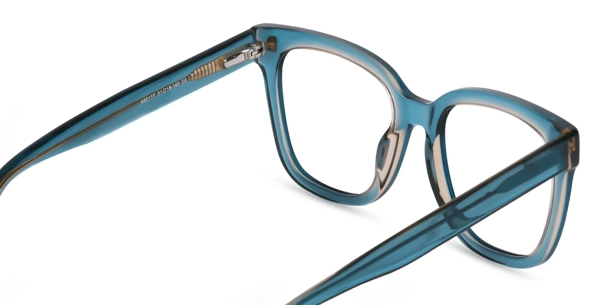 Crystal Blue Square Eyeglasses-5