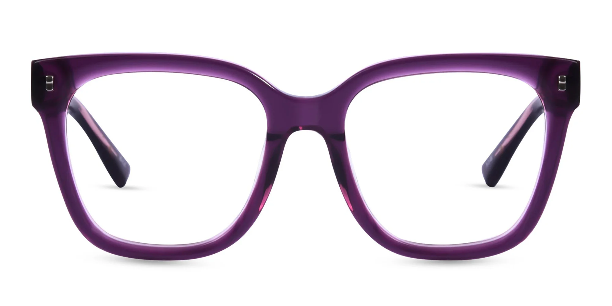 Crystal Purple Acetate Square Glasses-1