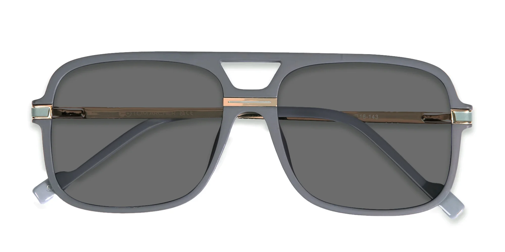 Oversized Flat Top Sunglasses-4