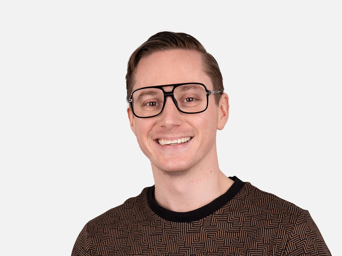 Rectangular Matte Black Double Bridge Glasses-7