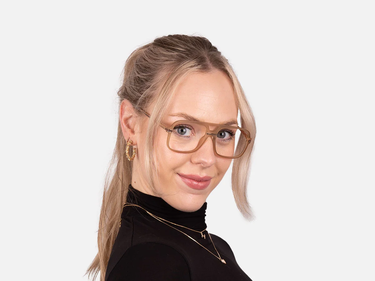 Gold Pilot Eyeglasses-7