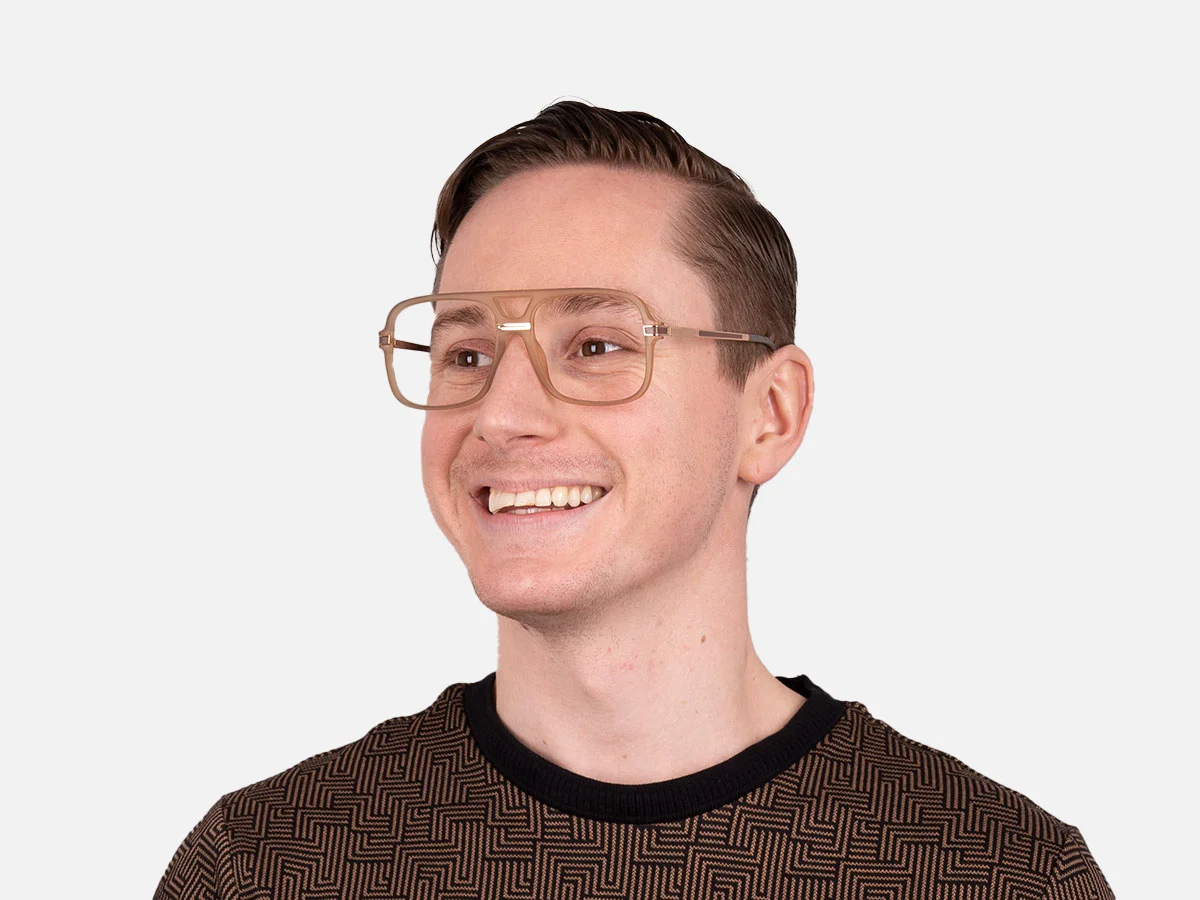 Gold Pilot Eyeglasses-7