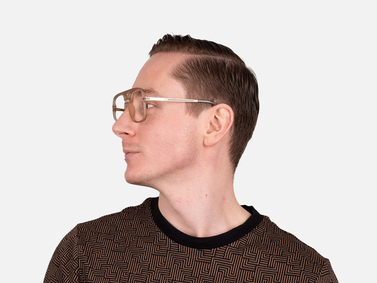 Gold Pilot Eyeglasses-7